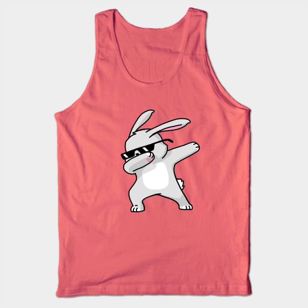 Dabbing Easter Bunny Funny Shirt Dab Hip Hop Tank Top by vo_maria